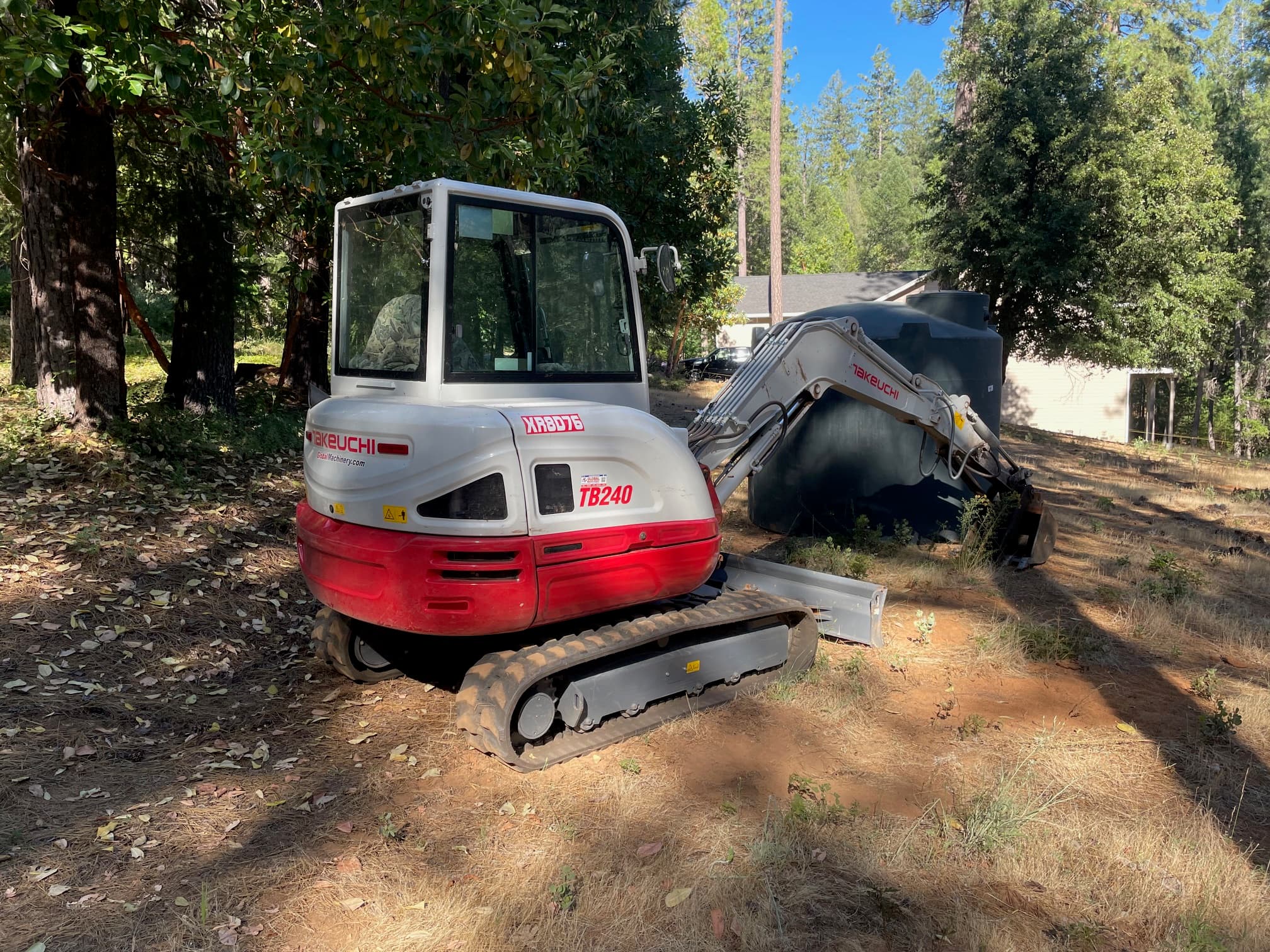 Takeuchi TB240 mini excavator — Sta-Bull Fence
